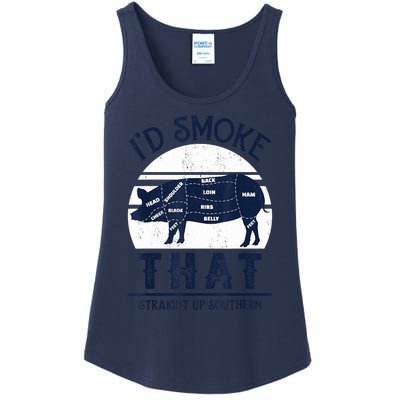 Id Smoke That Straight Up Southern Pig Vintage Ladies Essential Tank