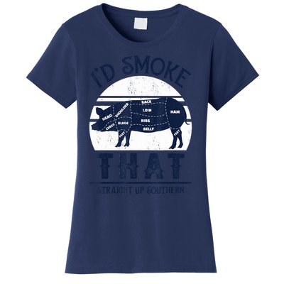 Id Smoke That Straight Up Southern Pig Vintage Women's T-Shirt