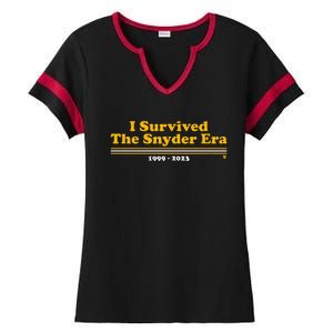 I Survived The Snyder Era Washington D.C. Football Ladies Halftime Notch Neck Tee