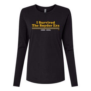 I Survived The Snyder Era Washington D.C. Football Womens Cotton Relaxed Long Sleeve T-Shirt