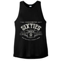 I SURVIVED The SIXTIES TWICE Built In 60s 70th 60th Birthday Ladies PosiCharge Tri-Blend Wicking Tank