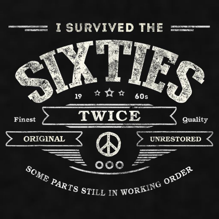 I SURVIVED The SIXTIES TWICE Built In 60s 70th 60th Birthday Ladies PosiCharge Tri-Blend Wicking Tank