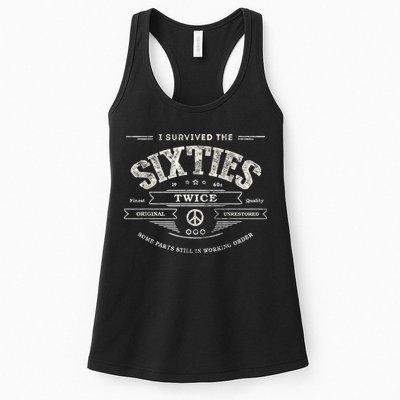 I SURVIVED The SIXTIES TWICE Built In 60s 70th 60th Birthday Womens Tank Top