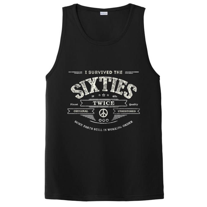 I SURVIVED The SIXTIES TWICE Built In 60s 70th 60th Birthday PosiCharge Competitor Tank