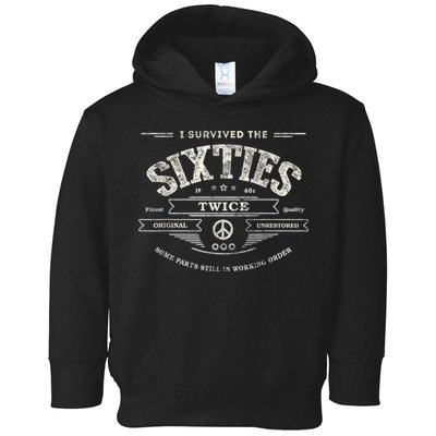 I SURVIVED The SIXTIES TWICE Built In 60s 70th 60th Birthday Toddler Hoodie