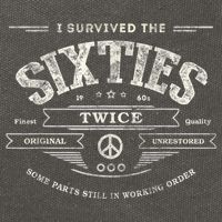 I SURVIVED The SIXTIES TWICE Built In 60s 70th 60th Birthday Cotton Canvas Backpack