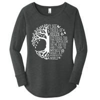 I See Trees Of Green Red Roses Too What A Wonderful World Women's Perfect Tri Tunic Long Sleeve Shirt