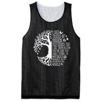 I See Trees Of Green Red Roses Too What A Wonderful World Mesh Reversible Basketball Jersey Tank