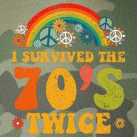 I Survived the 70s Twice Funny 90th Birthday Retro Legacy Tie Dye Trucker Hat