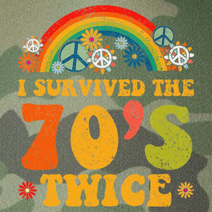I Survived the 70s Twice Funny 90th Birthday Retro Legacy Tie Dye Trucker Hat