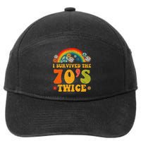 I Survived the 70s Twice Funny 90th Birthday Retro 7-Panel Snapback Hat