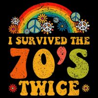 I Survived the 70s Twice Funny 90th Birthday Retro 16 in Basic Backpack