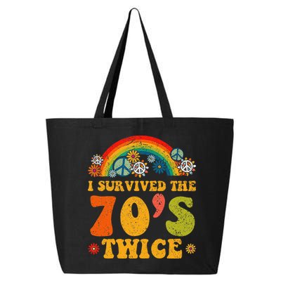 I Survived the 70s Twice Funny 90th Birthday Retro 25L Jumbo Tote
