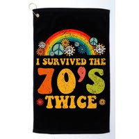 I Survived the 70s Twice Funny 90th Birthday Retro Golf Towel