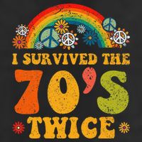 I Survived the 70s Twice Funny 90th Birthday Retro Golf Towel