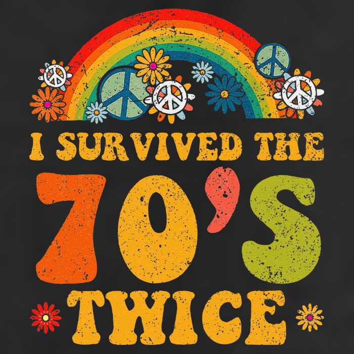I Survived the 70s Twice Funny 90th Birthday Retro Golf Towel