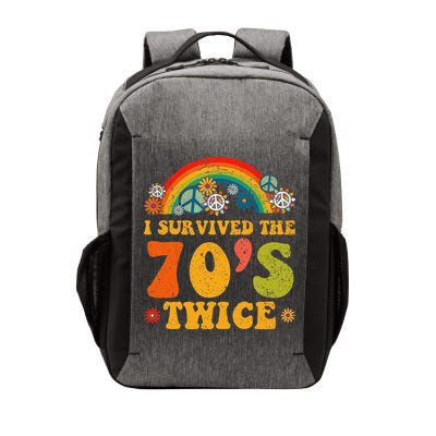 I Survived the 70s Twice Funny 90th Birthday Retro Vector Backpack