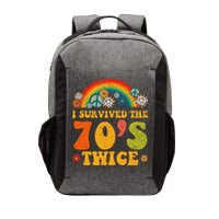 I Survived the 70s Twice Funny 90th Birthday Retro Vector Backpack