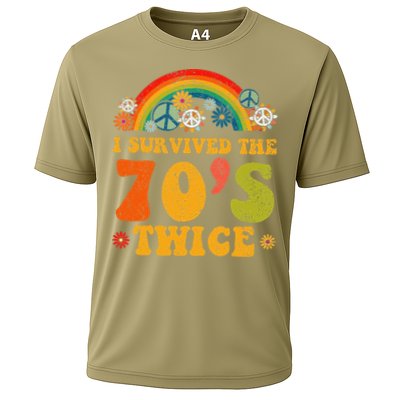 I Survived the 70s Twice Funny 90th Birthday Retro Performance Shirt