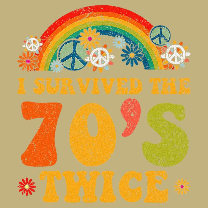 I Survived the 70s Twice Funny 90th Birthday Retro Tall Long Sleeve T-Shirt