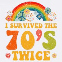 I Survived the 70s Twice Funny 90th Birthday Retro Garment-Dyed Sweatshirt