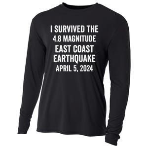 I Survived The April 5 East Coast Earthquake 2024 Cooling Performance Long Sleeve Crew