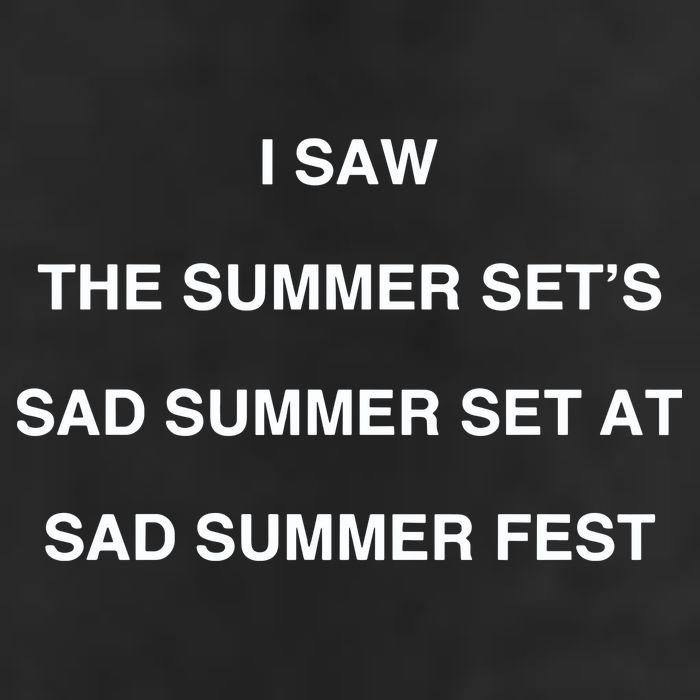 I Saw The Summer SetS Sad Summer Set At Sad Summer Fest Beanie