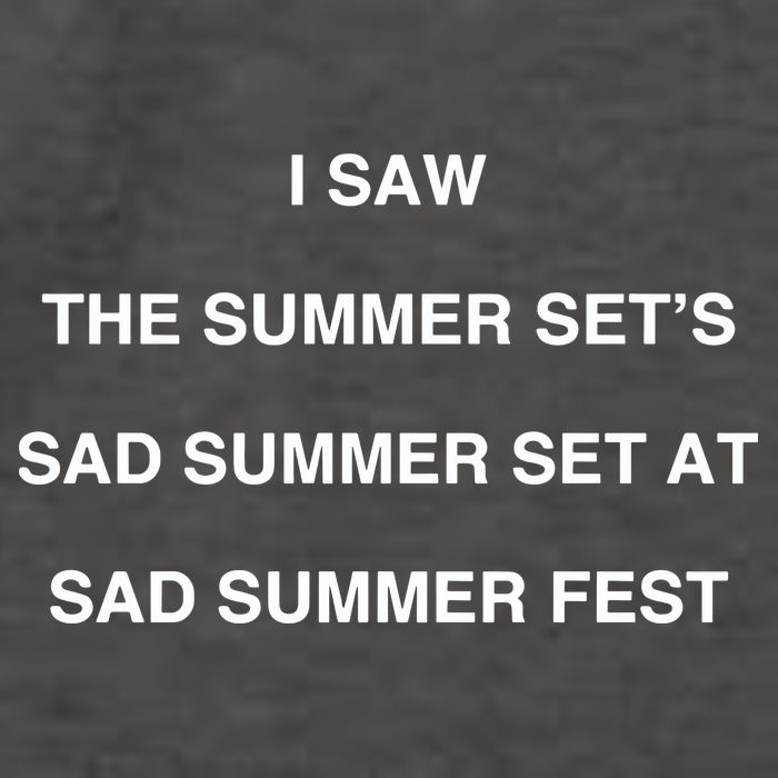 I Saw The Summer SetS Sad Summer Set At Sad Summer Fest Vector Backpack