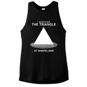 I Survived The Triangle At Shapeland Ladies PosiCharge Tri-Blend Wicking Tank