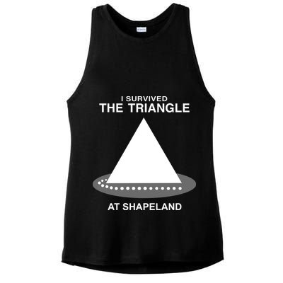 I Survived The Triangle At Shapeland Ladies PosiCharge Tri-Blend Wicking Tank