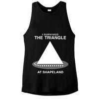 I Survived The Triangle At Shapeland Ladies PosiCharge Tri-Blend Wicking Tank