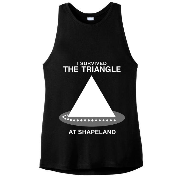 I Survived The Triangle At Shapeland Ladies PosiCharge Tri-Blend Wicking Tank