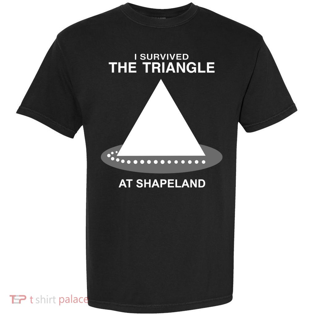 I Survived The Triangle At Shapeland Garment-Dyed Heavyweight T-Shirt