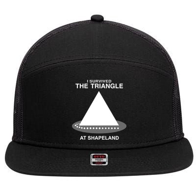 I Survived The Triangle At Shapeland 7 Panel Mesh Trucker Snapback Hat