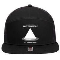 I Survived The Triangle At Shapeland 7 Panel Mesh Trucker Snapback Hat