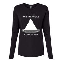 I Survived The Triangle At Shapeland Womens Cotton Relaxed Long Sleeve T-Shirt