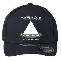 I Survived The Triangle At Shapeland Flexfit Unipanel Trucker Cap