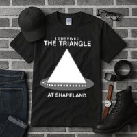 I Survived The Triangle At Shapeland Tall T-Shirt