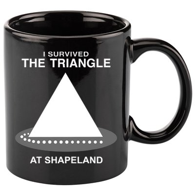 I Survived The Triangle At Shapeland 11oz C Handle Ceramic Mug