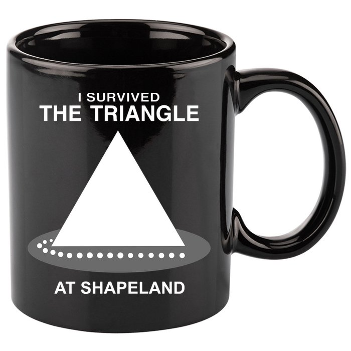 I Survived The Triangle At Shapeland 11oz C Handle Ceramic Mug