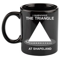 I Survived The Triangle At Shapeland 11oz C Handle Ceramic Mug