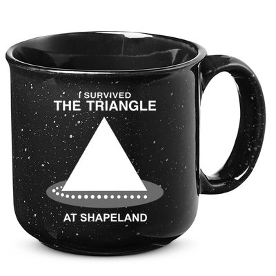 I Survived The Triangle At Shapeland 15oz Campfire Ceramic Mug
