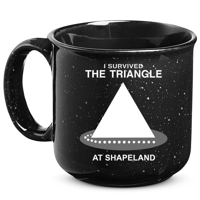 I Survived The Triangle At Shapeland 15oz Campfire Ceramic Mug