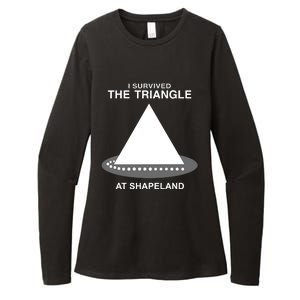 I Survived The Triangle At Shapeland Womens CVC Long Sleeve Shirt