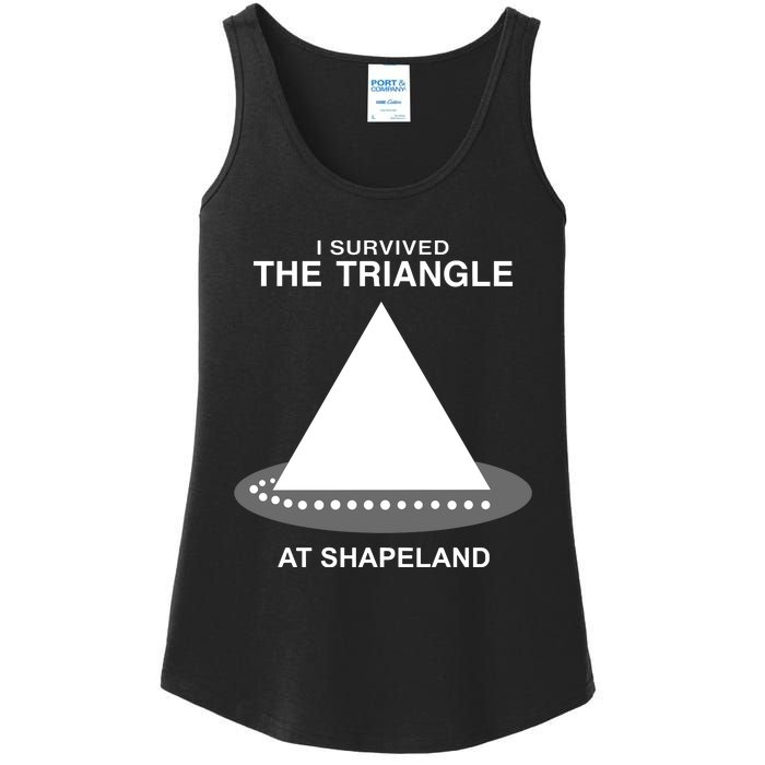 I Survived The Triangle At Shapeland Ladies Essential Tank