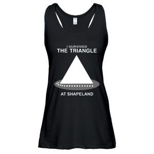 I Survived The Triangle At Shapeland Ladies Essential Flowy Tank