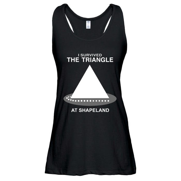 I Survived The Triangle At Shapeland Ladies Essential Flowy Tank