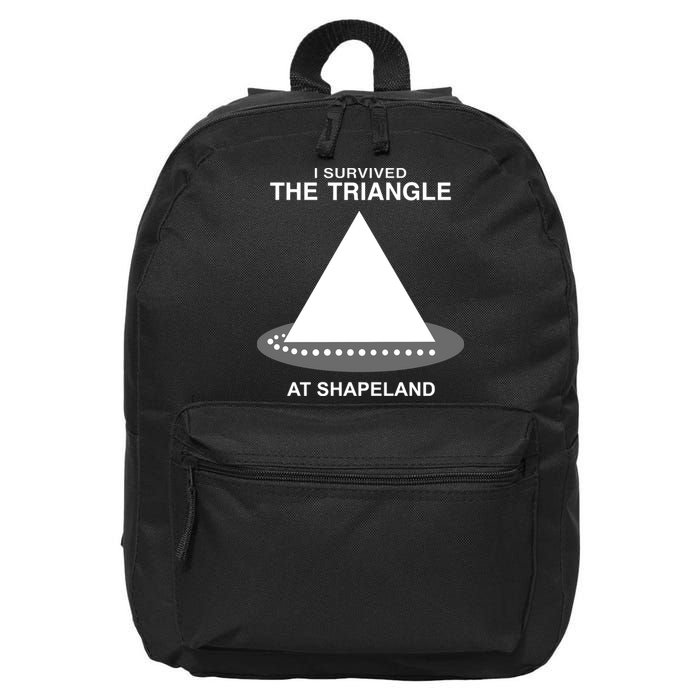 I Survived The Triangle At Shapeland 16 in Basic Backpack