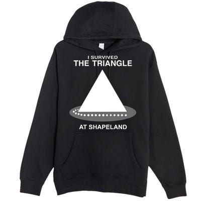 I Survived The Triangle At Shapeland Premium Pullover Hoodie