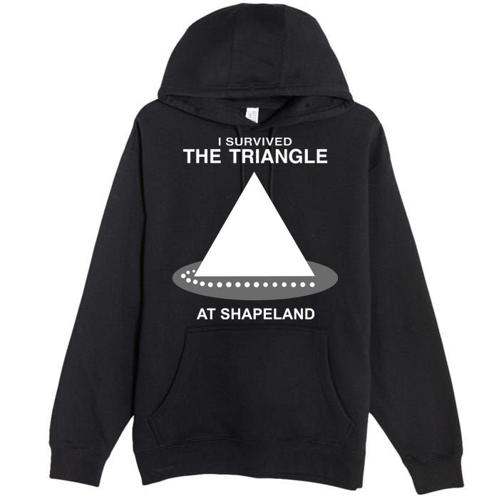I Survived The Triangle At Shapeland Premium Pullover Hoodie